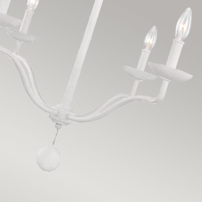 Generation Lighting (Feiss) Annie 4-Light Textured Plaster White Candle Chandelier