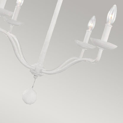 Generation Lighting (Feiss) Annie 4-Light Textured Plaster White Candle Chandelier