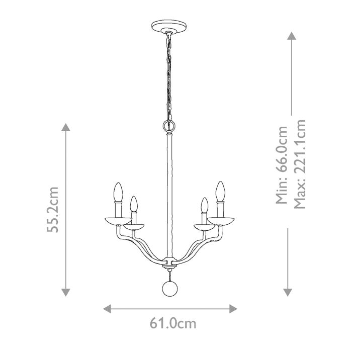 Generation Lighting (Feiss) Annie 4-Light Textured Plaster White Candle Chandelier
