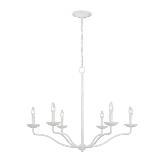 Generation Lighting (Feiss) Annie 6-Light Textured Plaster White Candle Chandelier