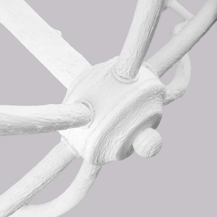 Generation Lighting (Feiss) Annie 6-Light Textured Plaster White Candle Chandelier