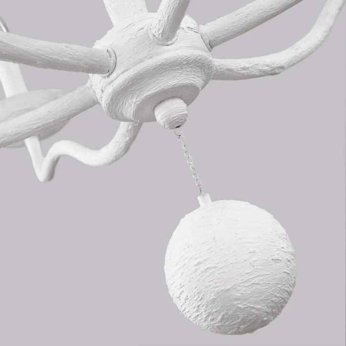 Generation Lighting (Feiss) Annie 6-Light Textured Plaster White Candle Chandelier