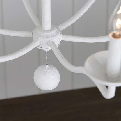 Generation Lighting (Feiss) Annie 6-Light Textured Plaster White Candle Chandelier