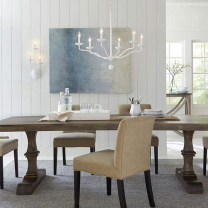 Generation Lighting (Feiss) Annie 6-Light Textured Plaster White Candle Chandelier