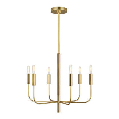 Generation Lighting (Feiss) Brianna 6-Light Burnished Brass Modern Chandelier