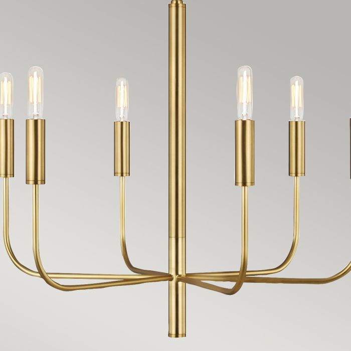 Generation Lighting (Feiss) Brianna 6-Light Burnished Brass Modern Chandelier