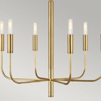 Generation Lighting (Feiss) Brianna 6-Light Burnished Brass Modern Chandelier