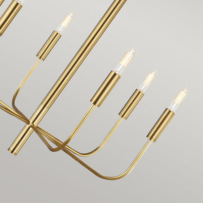 Generation Lighting (Feiss) Brianna 6-Light Burnished Brass Modern Chandelier