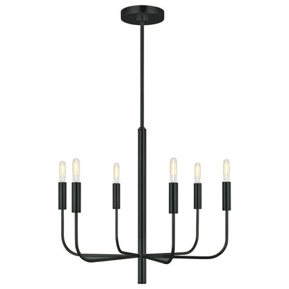 Generation Lighting (Feiss) Brianna 6-Light Black Modern Chandelier