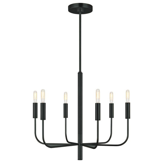 Generation Lighting (Feiss) Brianna 6-Light Black Modern Chandelier