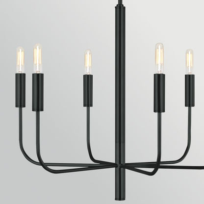 Generation Lighting (Feiss) Brianna 6-Light Black Modern Chandelier
