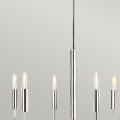 Generation Lighting (Feiss) Brianna 6-Light Polished Nickel Modern Chandelier