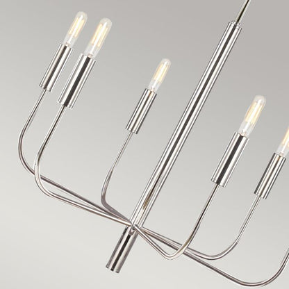 Generation Lighting (Feiss) Brianna 6-Light Polished Nickel Modern Chandelier