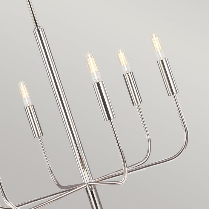 Generation Lighting (Feiss) Brianna 6-Light Polished Nickel Modern Chandelier