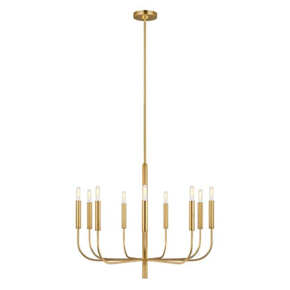 Generation Lighting (Feiss) Brianna 9-Light Burnished Brass Modern Chandelier