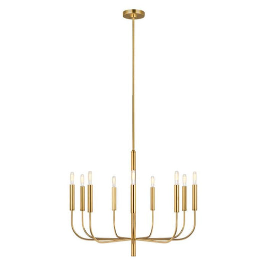 Generation Lighting (Feiss) Brianna 9-Light Burnished Brass Modern Chandelier