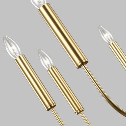 Generation Lighting (Feiss) Brianna 9-Light Burnished Brass Modern Chandelier