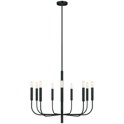 Generation Lighting (Feiss) Brianna 9-Light Black Modern Chandelier