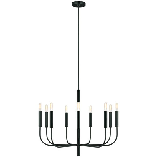 Generation Lighting (Feiss) Brianna 9-Light Black Modern Chandelier