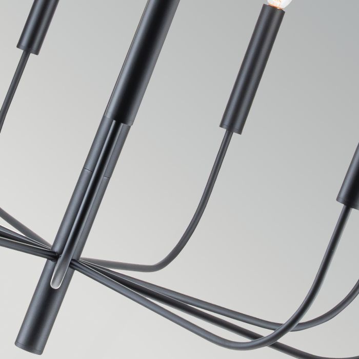 Generation Lighting (Feiss) Brianna 9-Light Black Modern Chandelier