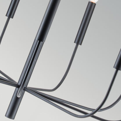 Generation Lighting (Feiss) Brianna 9-Light Black Modern Chandelier