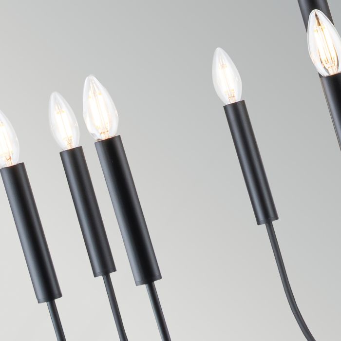 Generation Lighting (Feiss) Brianna 9-Light Black Modern Chandelier