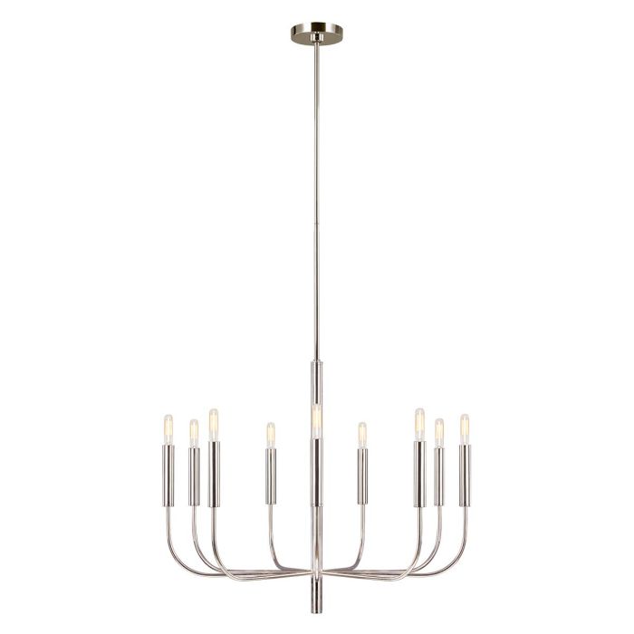 Generation Lighting (Feiss) Brianna 9-Light Polished Nickel Modern Chandelier