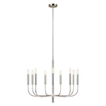 Generation Lighting (Feiss) Brianna 9-Light Polished Nickel Modern Chandelier
