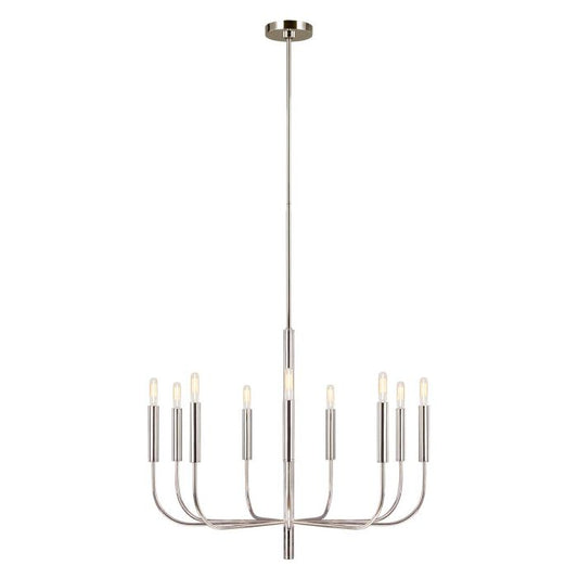 Generation Lighting (Feiss) Brianna 9-Light Polished Nickel Modern Chandelier