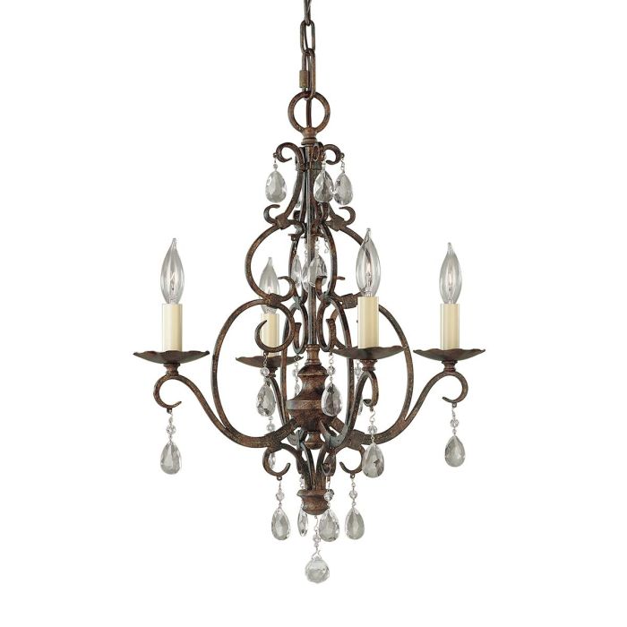 Generation Lighting (Feiss) Chateau 4-Light Mocha Bronze Candle Chandelier