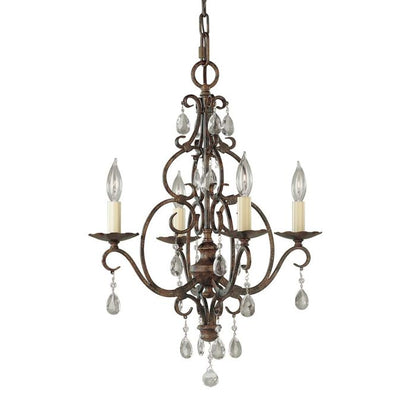 Generation Lighting (Feiss) Chateau 4-Light Mocha Bronze Candle Chandelier