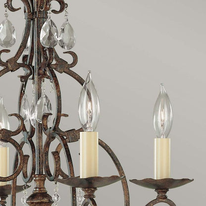 Generation Lighting (Feiss) Chateau 4-Light Mocha Bronze Candle Chandelier