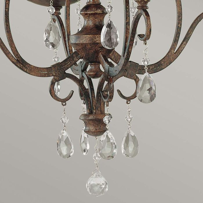 Generation Lighting (Feiss) Chateau 4-Light Mocha Bronze Candle Chandelier