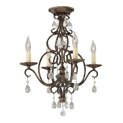 Generation Lighting (Feiss) Chateau 4-Light Mocha Bronze Candle Chandelier