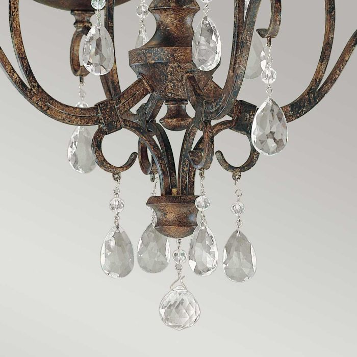 Generation Lighting (Feiss) Chateau 4-Light Mocha Bronze Candle Chandelier