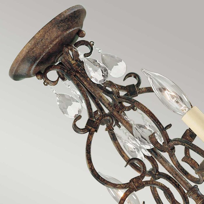 Generation Lighting (Feiss) Chateau 4-Light Mocha Bronze Candle Chandelier