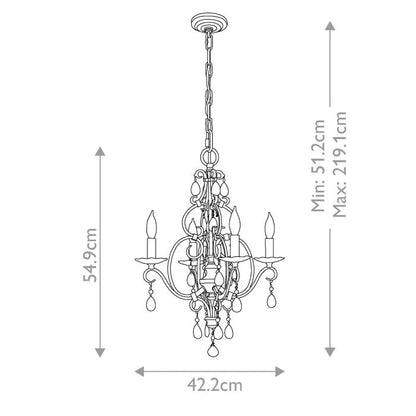 Generation Lighting (Feiss) Chateau 4-Light Mocha Bronze Candle Chandelier
