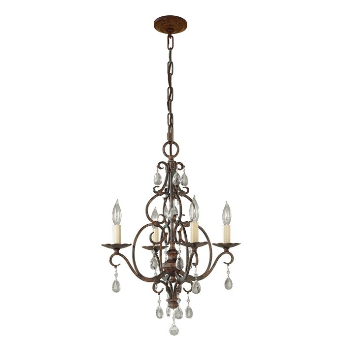 Generation Lighting (Feiss) Chateau 4-Light Mocha Bronze Candle Chandelier