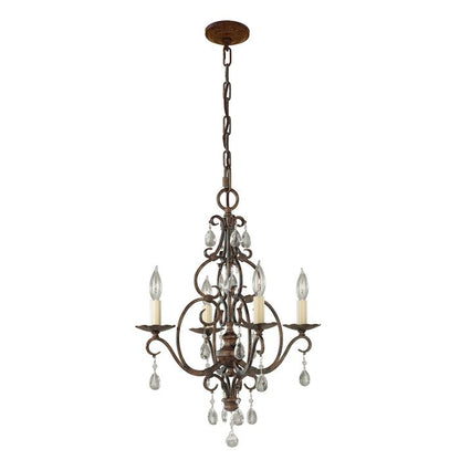 Generation Lighting (Feiss) Chateau 4-Light Mocha Bronze Candle Chandelier