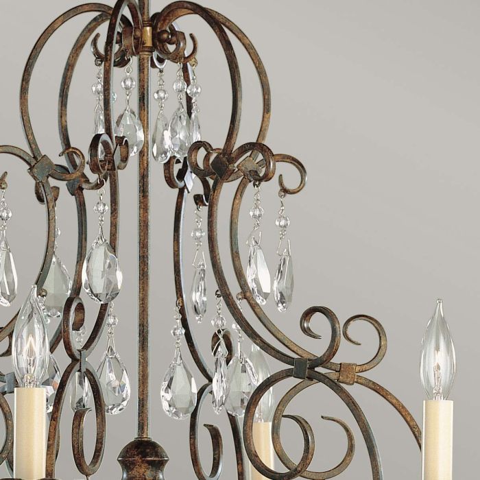 Generation Lighting (Feiss) Chateau 6-Light Mocha Bronze Candle Chandelier