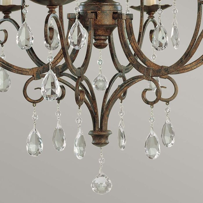 Generation Lighting (Feiss) Chateau 6-Light Mocha Bronze Candle Chandelier