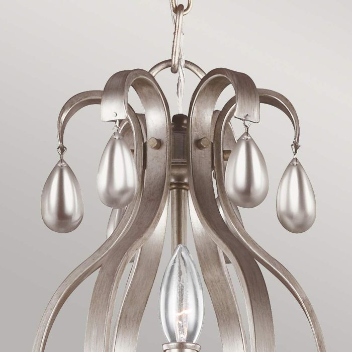Generation Lighting (Feiss) DeWitt 9-Light Sunrise Silver Candle Chandelier