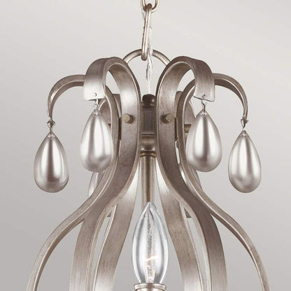Generation Lighting (Feiss) DeWitt 9-Light Sunrise Silver Candle Chandelier