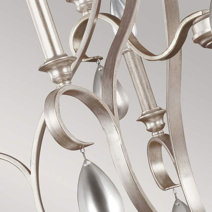 Generation Lighting (Feiss) DeWitt 9-Light Sunrise Silver Candle Chandelier