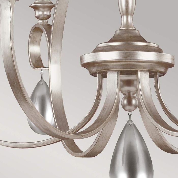 Generation Lighting (Feiss) DeWitt 9-Light Sunrise Silver Candle Chandelier