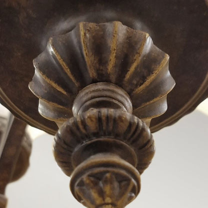 Generation Lighting (Feiss) Drawing Room 18-Light Walnut Glass Chandelier