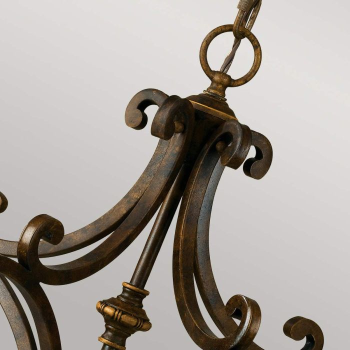 Generation Lighting (Feiss) Drawing Room 5-Light Walnut Glass Chandelier