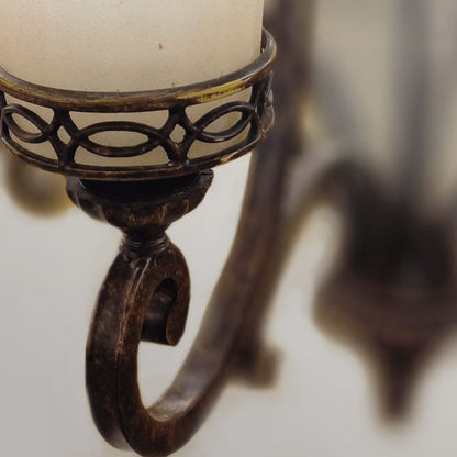 Generation Lighting (Feiss) Drawing Room 6-Light Walnut Glass Chandelier
