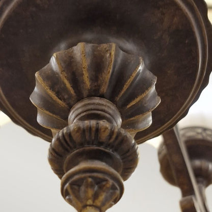 Generation Lighting (Feiss) Drawing Room 9-Light Walnut Glass Chandelier
