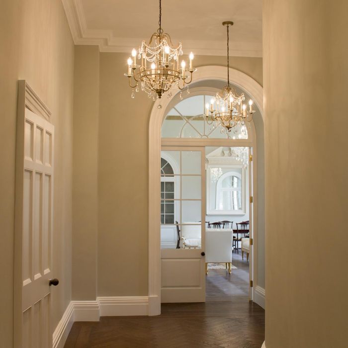 Generation Lighting (Feiss) Gianna 4-Light Gilded Silver Crystal Chandelier